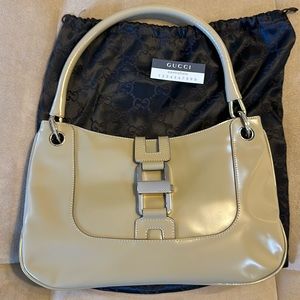 Gucci Patent Leather Jackie shoulder bag purse & dust bag